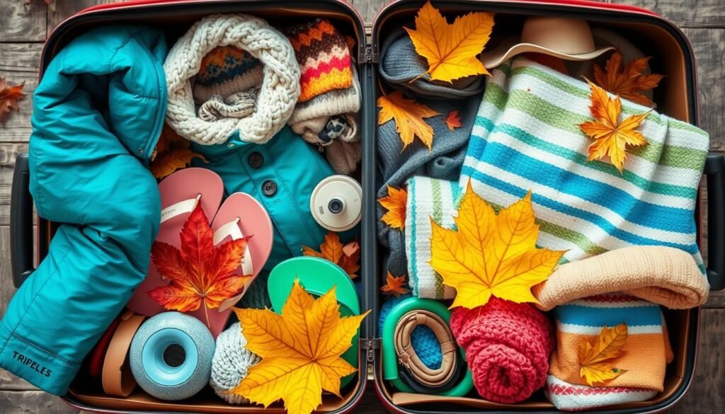 seasonal travel packing